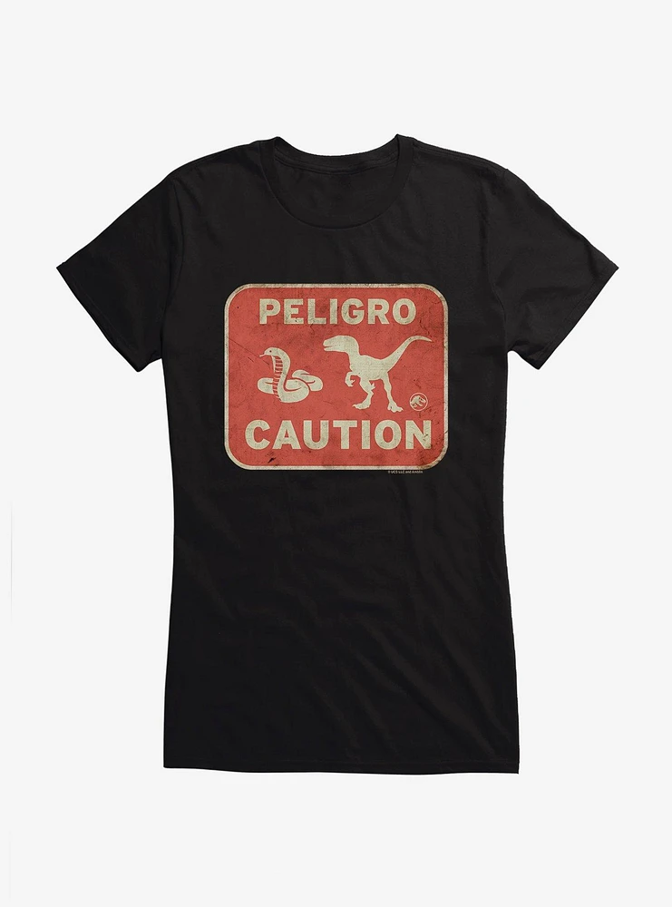 Jurassic World Dominion Caution Girls T-Shirt