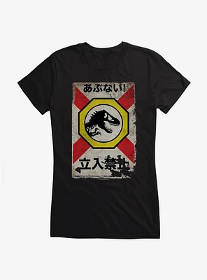 Jurassic World Dominion Dinosaur Sign Girls T-Shirt