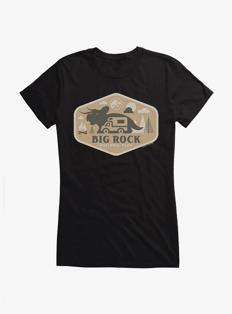 Jurassic World Dominion Big Rock National Park Badge Girls T-Shirt