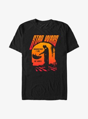 Star Wars The Mandalorian He Goes T-Shirt