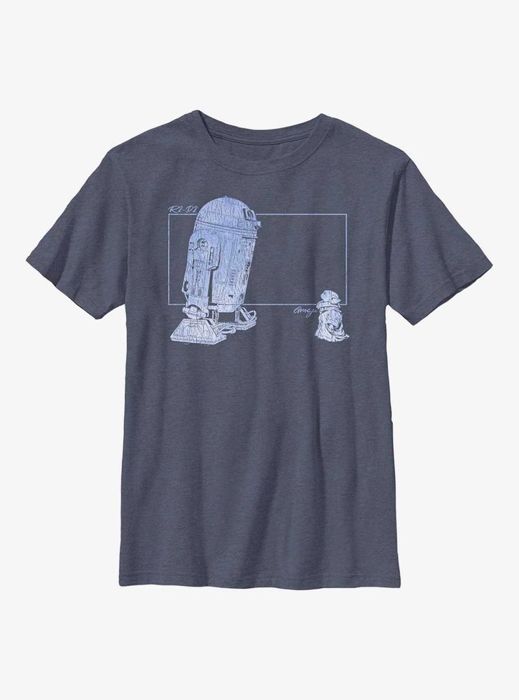 Star Wars The Mandalorian Child R2 Vintage Youth T-Shirt