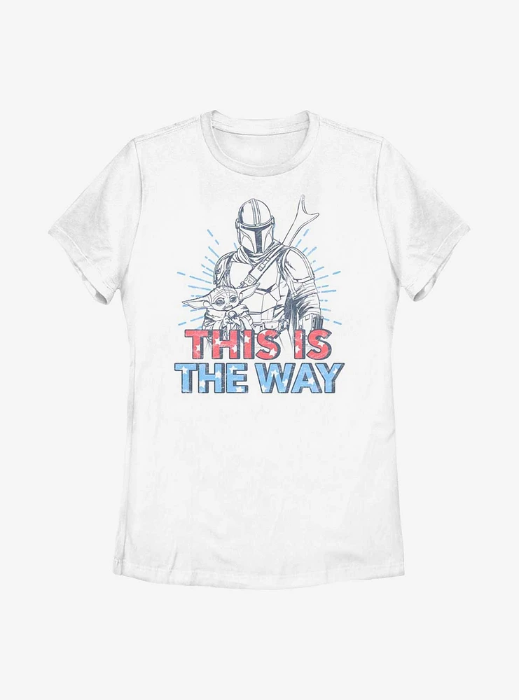 Star Wars The Mandalorian Americana Buddies Womens T-Shirt