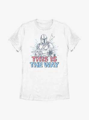 Star Wars The Mandalorian Americana Buddies Womens T-Shirt