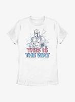 Star Wars The Mandalorian Americana Buddies Womens T-Shirt