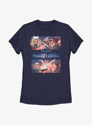 Star Wars The Mandalorian Clash With Ahsoka Womens T-Shirt