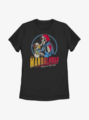 Star Wars The Mandalorian Dark Rainbow Womens T-Shirt