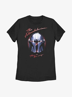 Star Wars The Mandalorian Helmet Chrome Womens T-Shirt