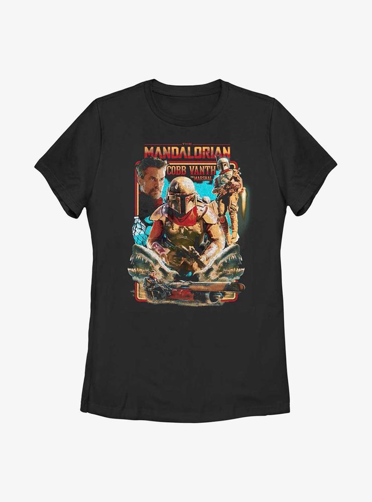 Star Wars The Mandalorian Helmet Ona Cobb Womens T-Shirt