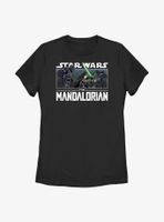 Star Wars The Mandalorian Luke Vs Dark Troopers Womens T-Shirt