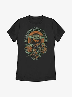 Star Wars The Mandalorian Rainbow Retro Womens T-Shirt