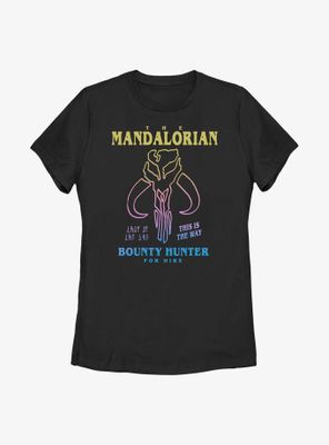 Star Wars The Mandalorian Symbol Drawn Womens T-Shirt