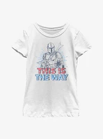 Star Wars The Mandalorian Americana Buddies Youth Girls T-Shirt