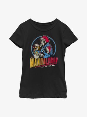 Star Wars The Mandalorian Dark Rainbow Youth Girls T-Shirt