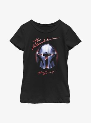 Star Wars The Mandalorian Helmet Chrome Youth Girls T-Shirt