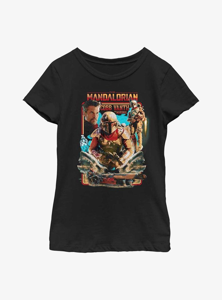 Star Wars The Mandalorian Helmet Ona Cobb Youth Girls T-Shirt