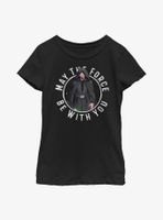 Star Wars The Mandalorian Looking Scary Luke Youth Girls T-Shirt