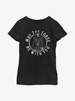 Star Wars The Mandalorian Looking Scary Luke Youth Girls T-Shirt