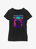 Star Wars The Mandalorian Neon Primary Child Youth Girls T-Shirt