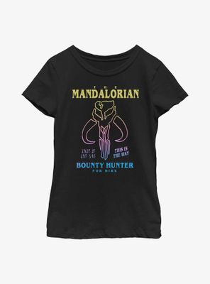 Star Wars The Mandalorian Symbol Drawn Youth Girls T-Shirt