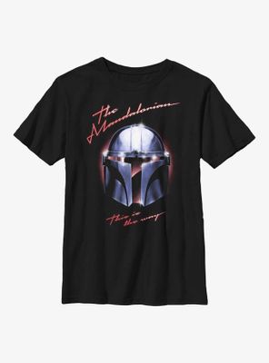 Star Wars The Mandalorian Helmet Chrome Youth T-Shirt