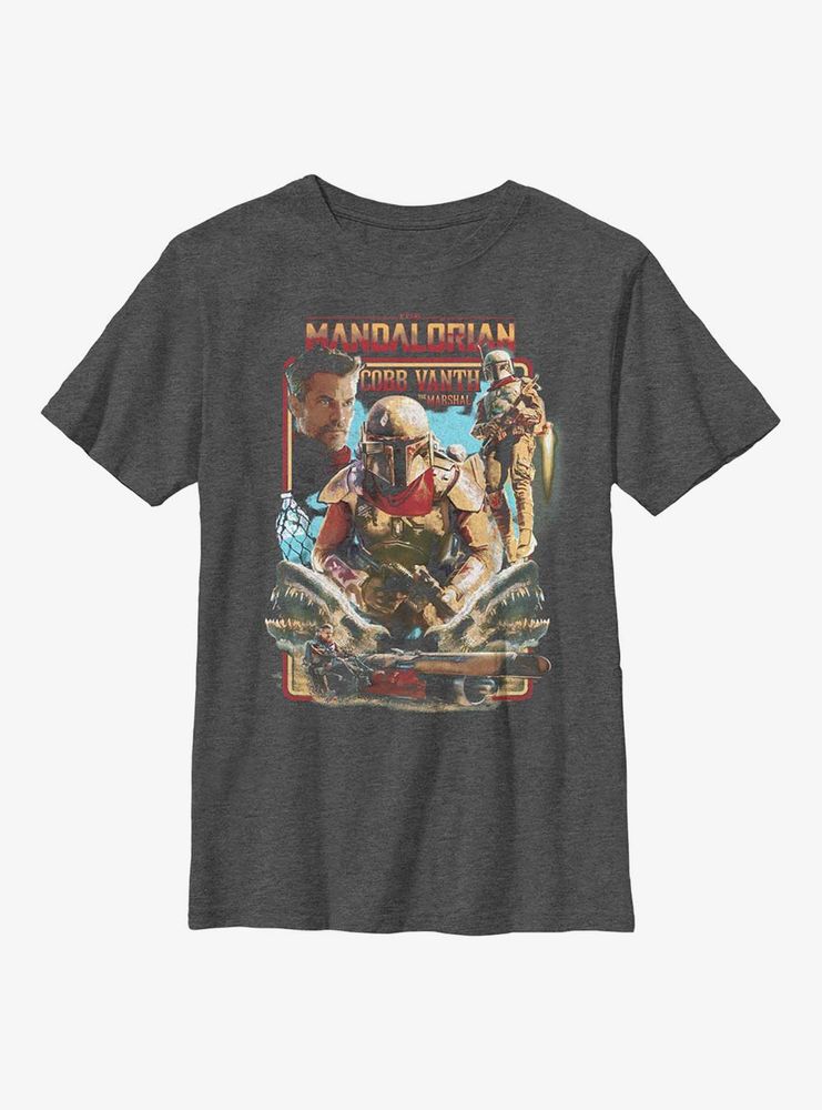 Star Wars The Mandalorian Helmet Ona Cobb Youth T-Shirt