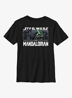 Star Wars The Mandalorian Luke Vs Dark Troopers Youth T-Shirt