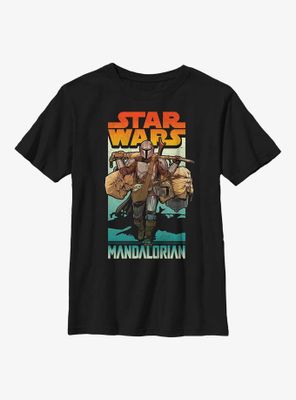 Star Wars The Mandalorian On Foot Youth T-Shirt