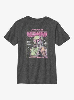 Star Wars The Mandalorian Neon Fett Youth T-Shirt