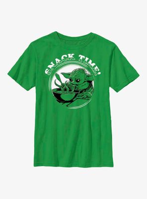 Star Wars The Mandalorian Snack Time Youth T-Shirt