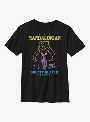 Star Wars The Mandalorian Symbol Drawn Youth T-Shirt