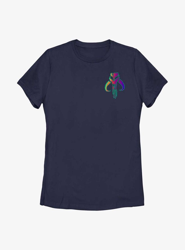Star Wars The Mandalorian Neon Primary Icon Womens T-Shirt