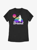 Star Wars The Mandalorian Rainbow Sunset Womens T-Shirt