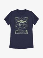 Star Wars The Mandalorian Starry Child Womens T-Shirt