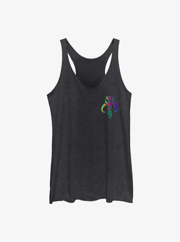 Star Wars The Mandalorian Neon Primary Icon Womens Tank Top