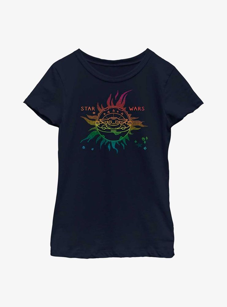 Star Wars The Mandalorian Celestial Sun Child Youth Girls T-Shirt