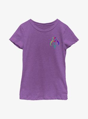 Star Wars The Mandalorian Neon Primary Icon Youth Girls T-Shirt