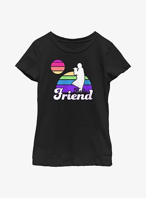 Star Wars The Mandalorian Rainbow Sunset Youth Girls T-Shirt