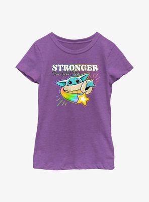 Star Wars The Mandalorian Stronger Than You Think Youth Girls T-Shirt