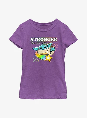 Star Wars The Mandalorian Stronger Than You Think Youth Girls T-Shirt