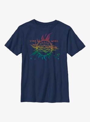Star Wars The Mandalorian Celestial Sun Child Youth T-Shirt
