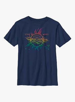 Star Wars The Mandalorian Celestial Sun Child Youth T-Shirt