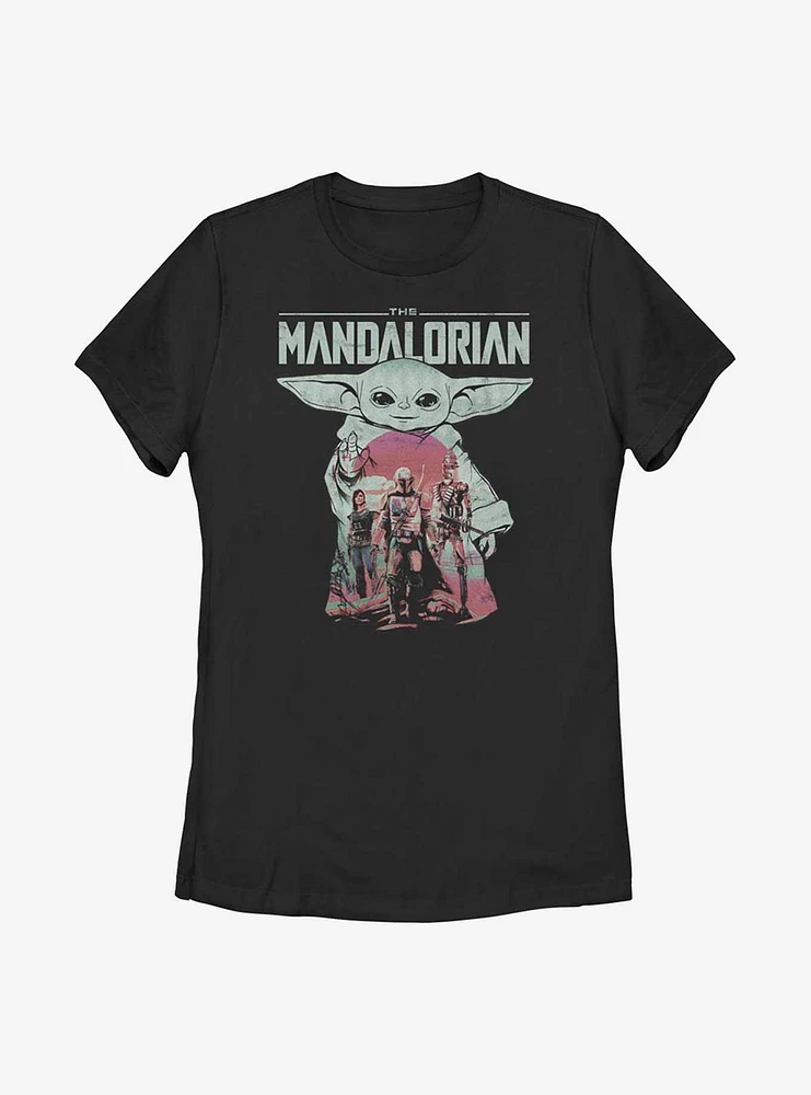 Star Wars The Mandalorian Child Fill Womens T-Shirt