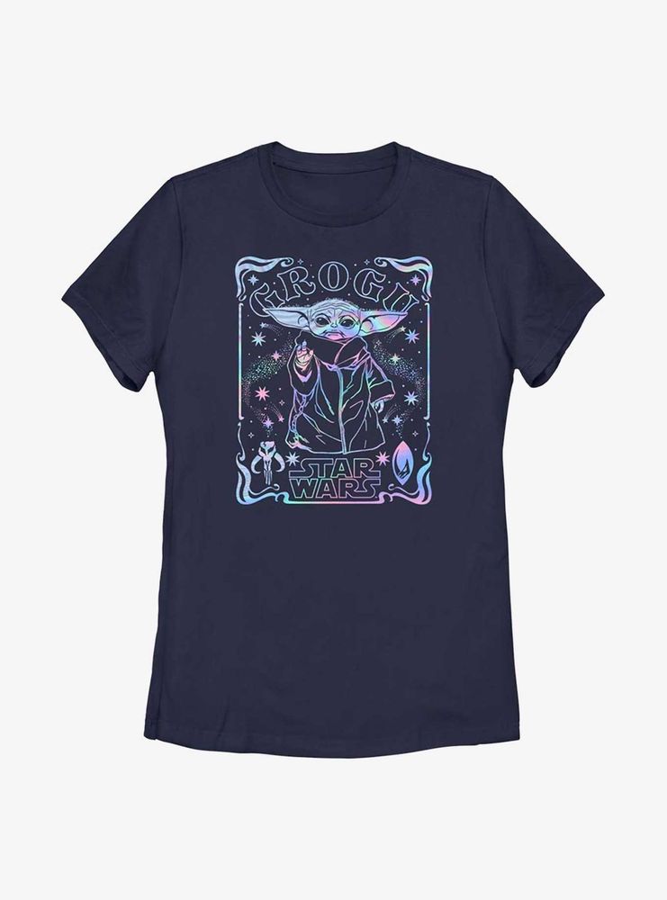 Star Wars The Mandalorian Child Holographic Womens T-Shirt