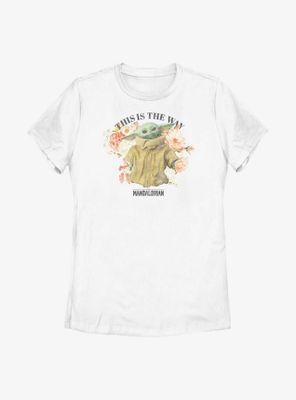 Star Wars The Mandalorian Floral Child Womens T-Shirt