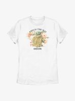 Star Wars The Mandalorian Floral Child Womens T-Shirt