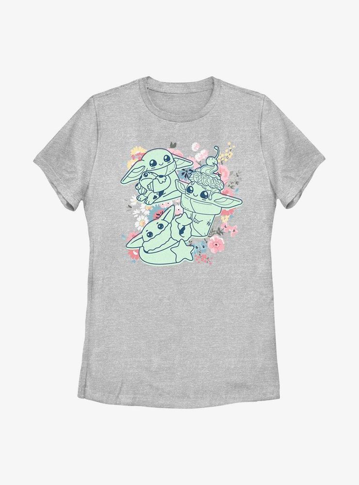 Star Wars The Mandalorian Spring Chibi Child Womens T-Shirt