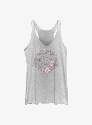 Star Wars The Mandalorian Child Floral Womens Tank Top
