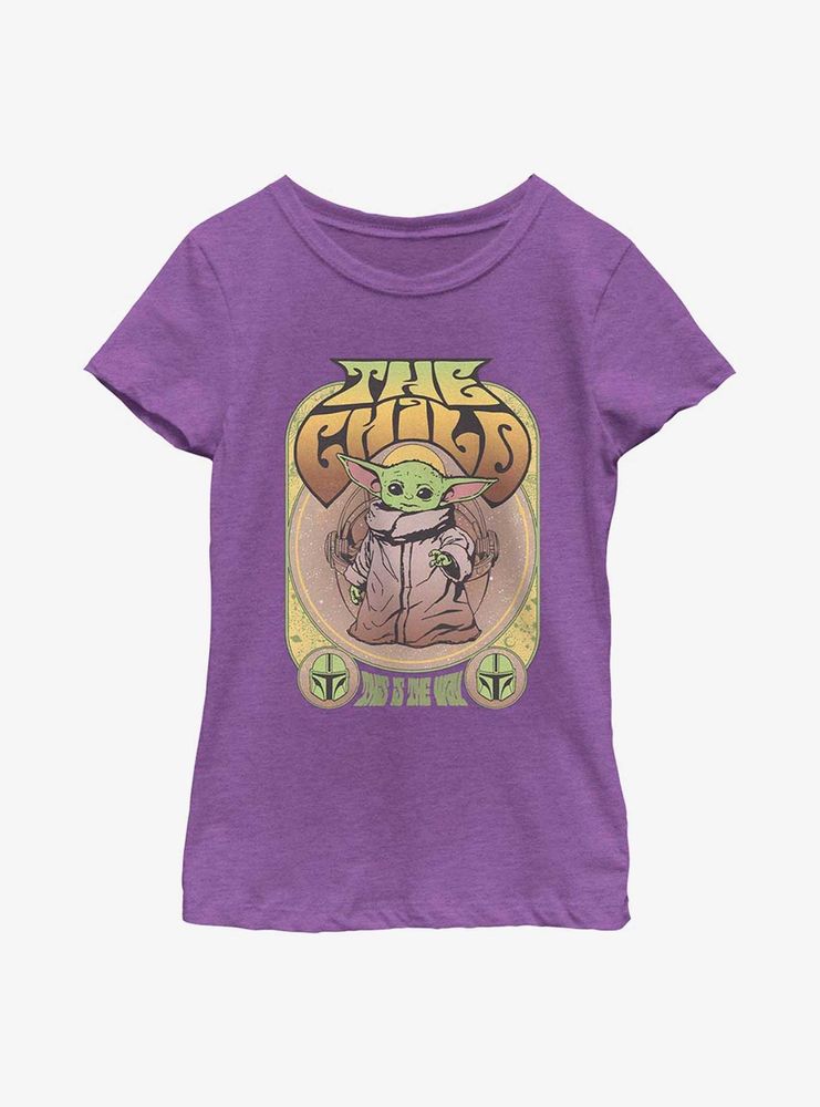 Star Wars The Mandalorian Child Retro Gig Youth Girls T-Shirt