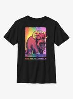 Star Wars The Mandalorian Bantha Ride Pride Youth T-Shirt