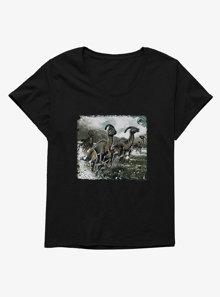 Jurassic World Dominion Parasaurolophus Rodeo Girls T-Shirt Plus